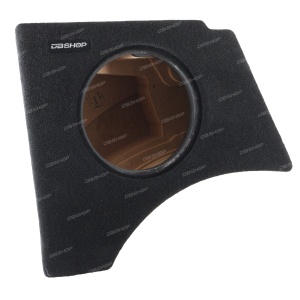 Короб стелс для сабвуфера на Chevrolet Niva 2002-2020, Lada Niva Travel 2021+ (10", версия 2, в левое крыло, черный)